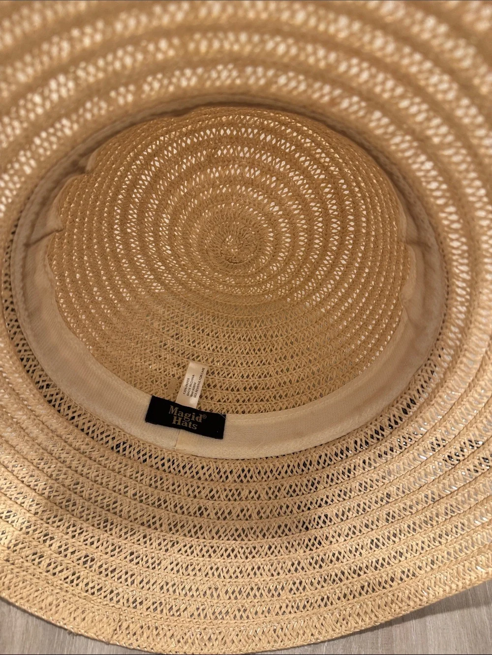 Women’s Straw Sun Hat with Black Bow